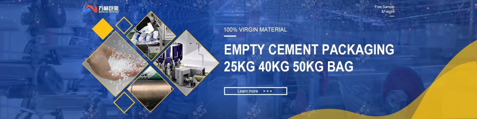 Cement verpakkende zakken