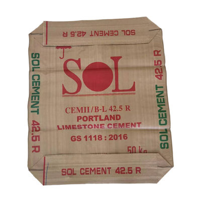 Geweven polypropyleen blokbodemklep PP Cementzakken 20 kg 25 kg 30 kg 40 kg 50 kg verpakkingscontainers