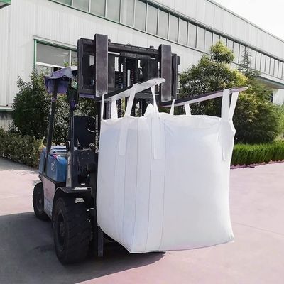 De vlakke Jumbopp Zakken In te ademen 1 Ton For Firewood Construction Cement van Bodemfibc