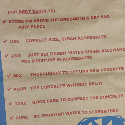 20kg Multiwall 3 Vouwdocument Zakken maken Cement Verpakkende Zakken met Kleefstof waterdicht