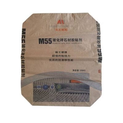 Multiwall 2 Vouwdocument Zakken maakt Concrete Zak 20kg ISO9001 met Kleefstof waterdicht