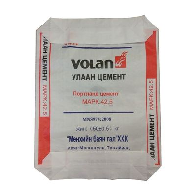 20gsm de gelamineerde pp-Zak die van de Cementklep met Flexo Maximum Kleur 4 per Kant drukken