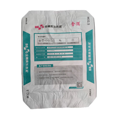 Zak 20gsm van de cement de Plastic pp Geweven Klep met Klep Bruin Kraftpapier