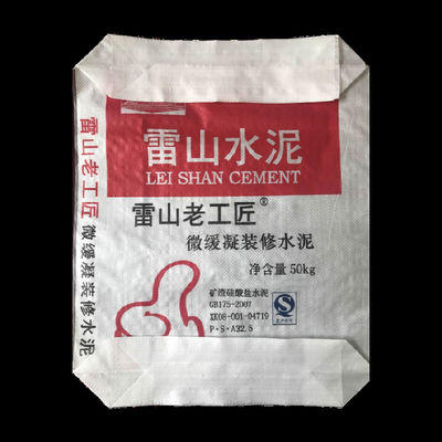 Kraftkleur PP-geweven klepzakken met blokbodem voor cementverpakkingen