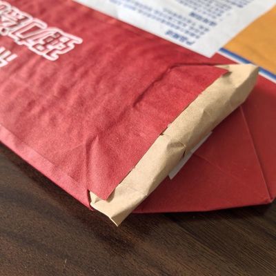 3 lagen 80GSM papier & 1 laag film papier klep zak met blok bodem cement verpakkingszakken 20kg 25kg met in te stoppen mouw