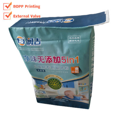 Polypropyleen Plastic Type 35x46x10cm 86GSM geweven PP Valve Bag met Luxury Bopp Printing