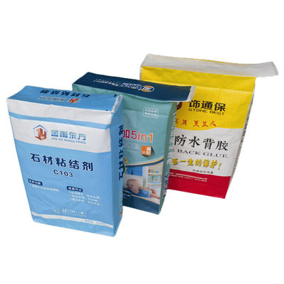 Polypropyleen Plastic Type 35x46x10cm 86GSM geweven PP Valve Bag met Luxury Bopp Printing