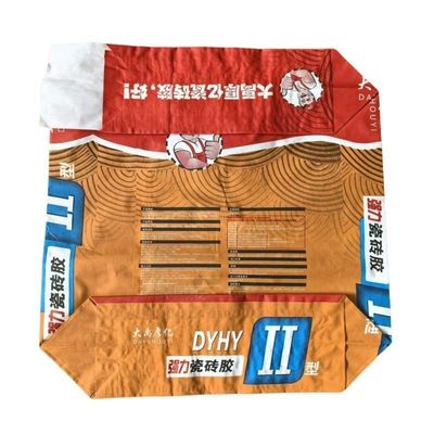 Op maat gemaakte oppervlakteprinten 2 Ply 80GSM papier cement zakken 1 Ply Film Multi Wandpapier Vochtbestendige voor 20KG tegels Kleefstof Langdurig