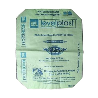 Lege blokbodemventielzak voor cement 20kg 25kg 40kg 50kg PP materiaal bedrukking 1-4 kleuren per zijde sterk