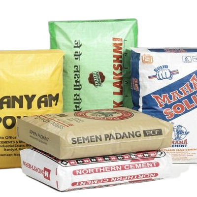 Geweven polypropyleen gelamineerde buisvormige ventielzak voor 50 kg vierkante bodem cementzak oppervlaktebedrukking 100% nieuw polypropyleen