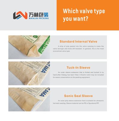 PP Cement Ventielzak 50KG Vochtbestendig ISO Gecertificeerd