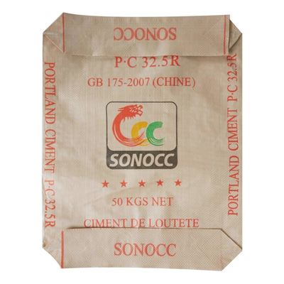 50KG PP cement ventielzak met zelfklevende sluiting