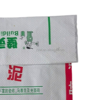 ISO9001:2008 Gecertificeerde 25KG 50KG PP Valve Woven Cement Sack met vierkante bodem en warmte afdichting