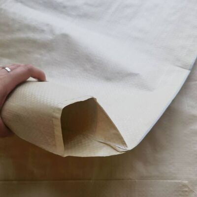 Beige PP geweven ventielzak voor zwaar gebruik 50 kg cementverpakking