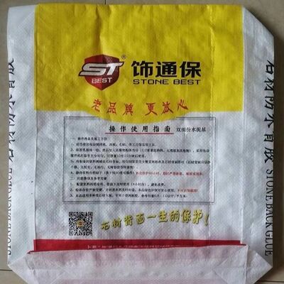 Vochtbestendige BOPP gelamineerde PP-geweven klepzak voor 20kg 25kg 30kg Dry Mix Stone Back Glue