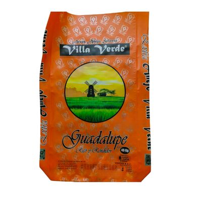 BOPP gelamineerde PP geweven zak open mond blokbodem zak voor rijst 20KG 25KG 50KG