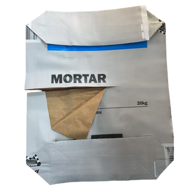 20kg 25kg Droge mengsels Cement zak Geweven PP Valve zak met Inner Paper Liner Vochtbestendige cement verpakking 20-25kg